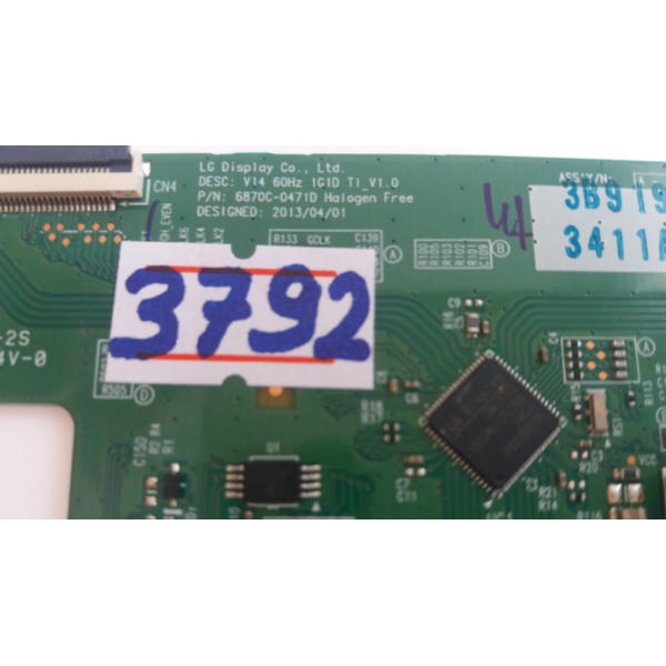 6870C-0471D, V14 60HZ 1G1D T1_V1.0, LOGİC BOARD, T-CON BOARD, T-CON ADRES KARTI, TCON BOARD
